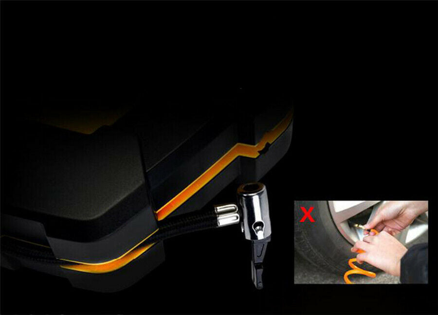 Electric Tire Compressor Inflator Air Pump Portable For Car Motor Cigarette Plug