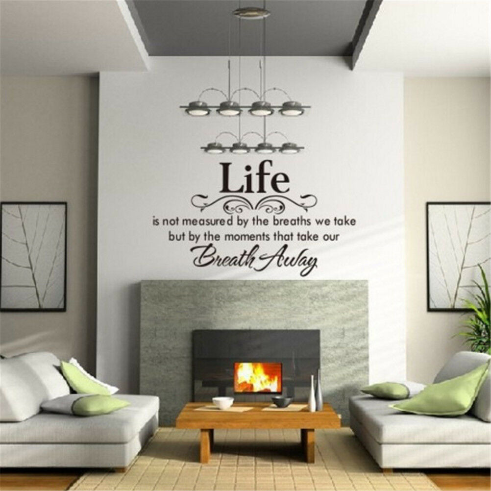 Breath Away Saying Wall Stickers For Living Room Bedroom Decoration  JfJC.l8