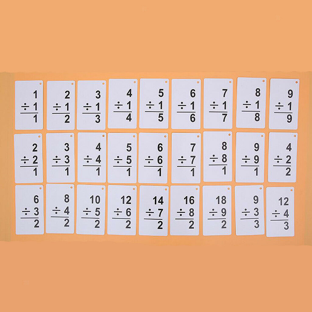 Portable 216 Pcs(4 Set) Kids Math Flashcards (+ ï¼Ã— Ã·) Erasable Suitable for