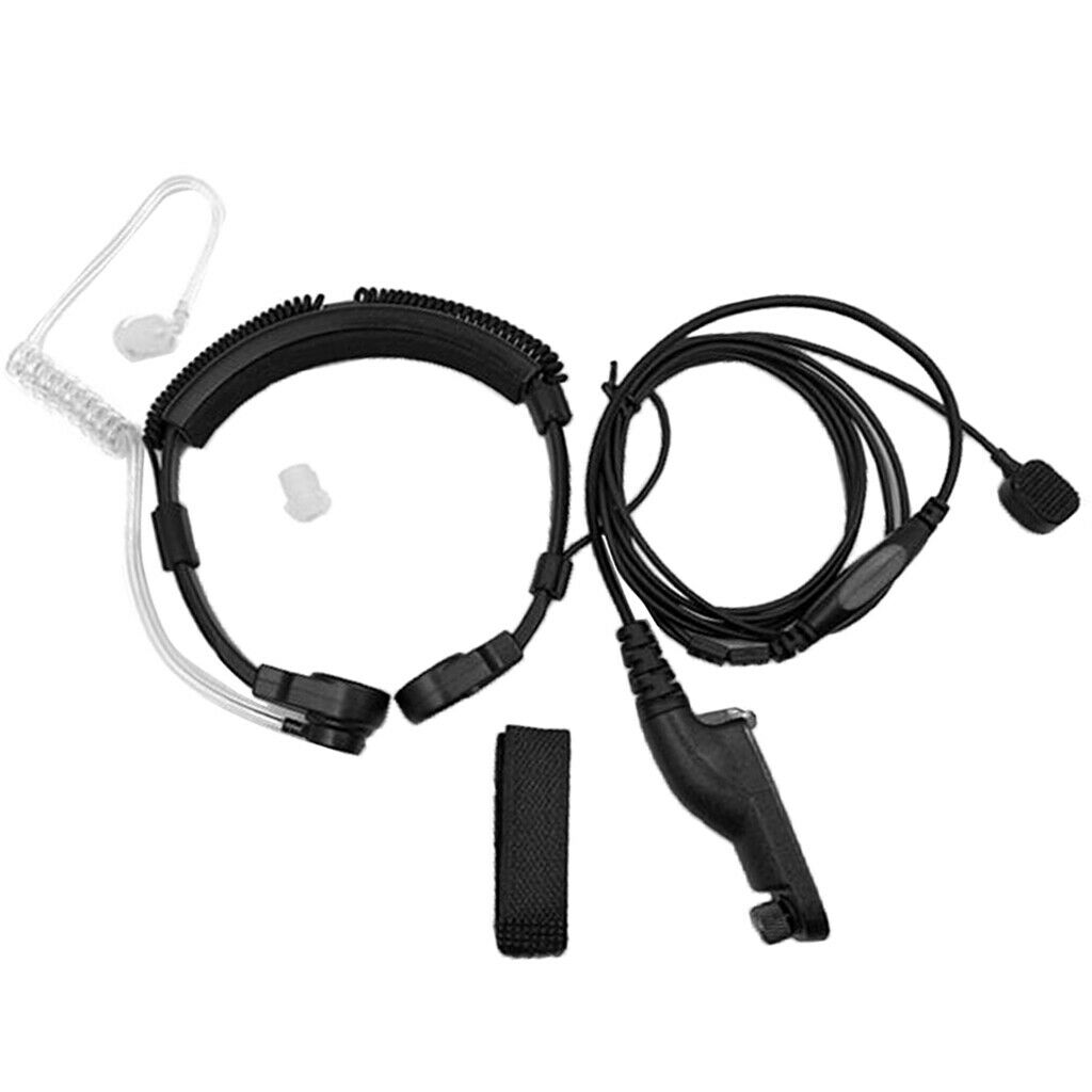 Throat Mic Earpiece for   Multiple Pin Two Way Radio Walkie Talkie