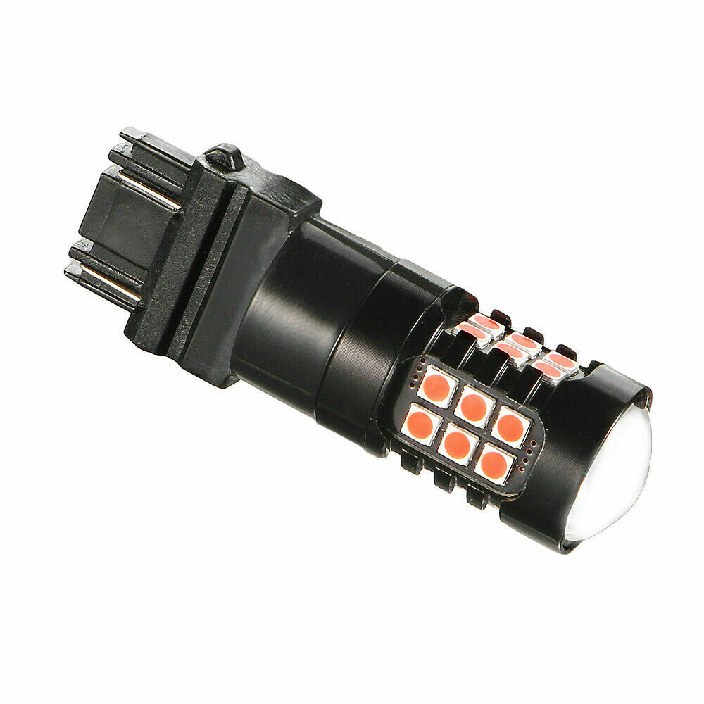 2PCS 3157 Red LED Strobe Brake Light Flashing Safety Blink For Tail Parking Bulb