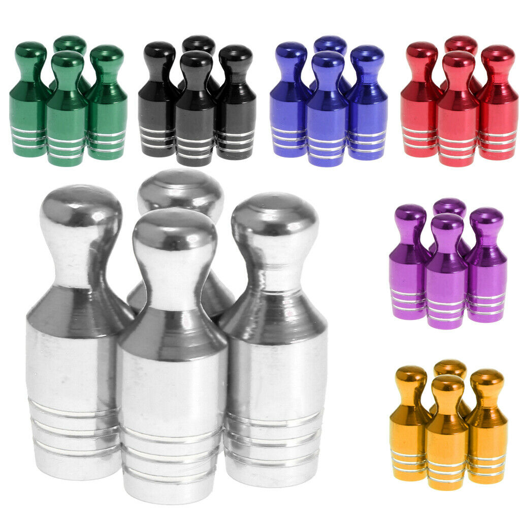 4x Bowling Type Style Universal Motor Car Wheel Tire Air Valve Stems   Dust