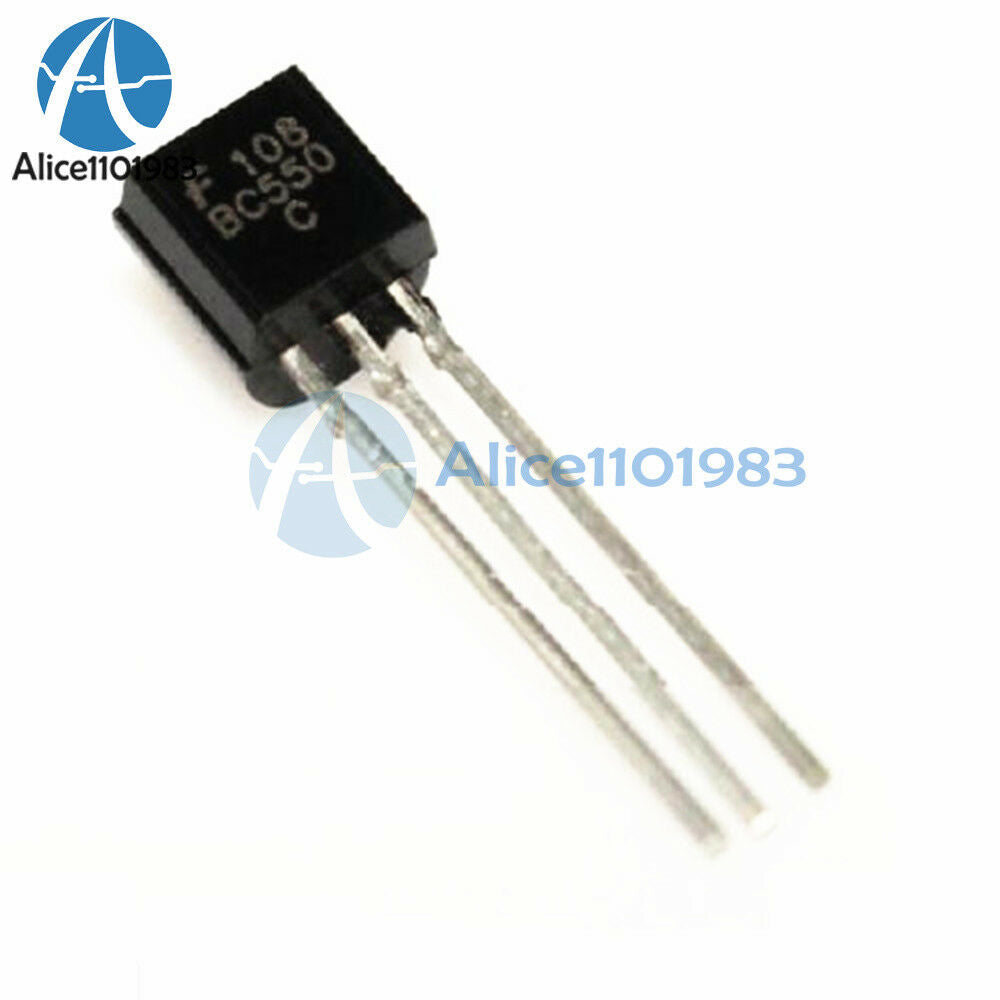 100PCS BC550 TO-92 NPN Low Noise Transistor AL