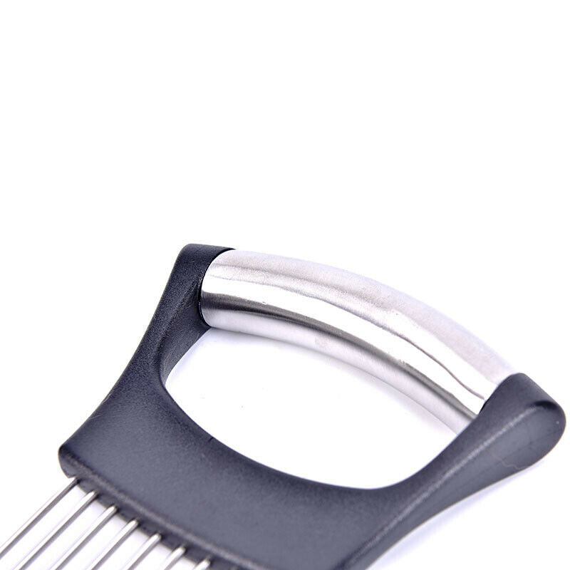 Stainless Steel Onion Cutter Onion Holder Fork Vegetable Slicer Tomato NeedleDD