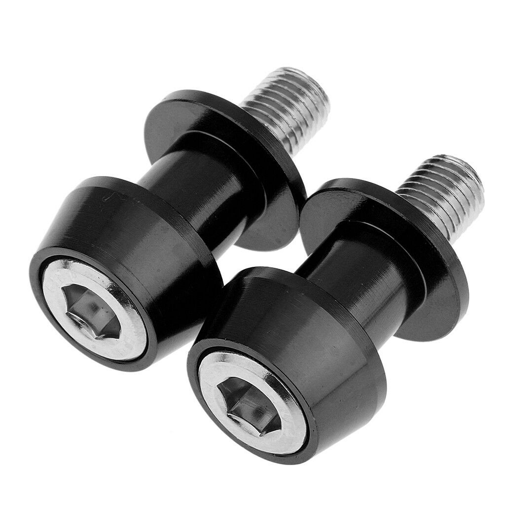 2x Swingarm Spools Slider 10mm for Kawasaki  250 ER6 Z 250 ER6F Black