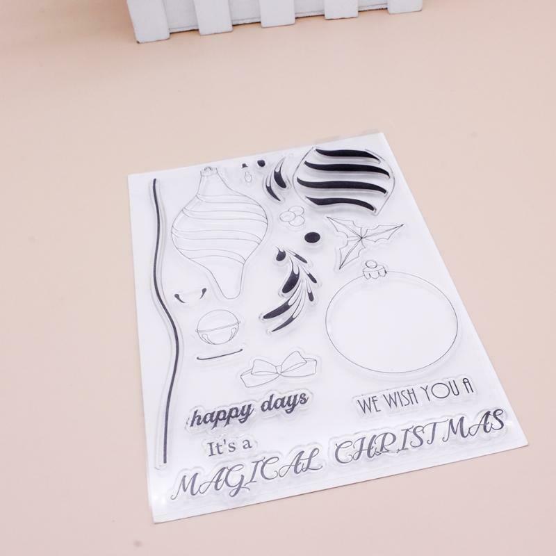 Christmas Hanging Light Silicone Clear Seal Stamp DIY Scrapbooking Emboss Photo