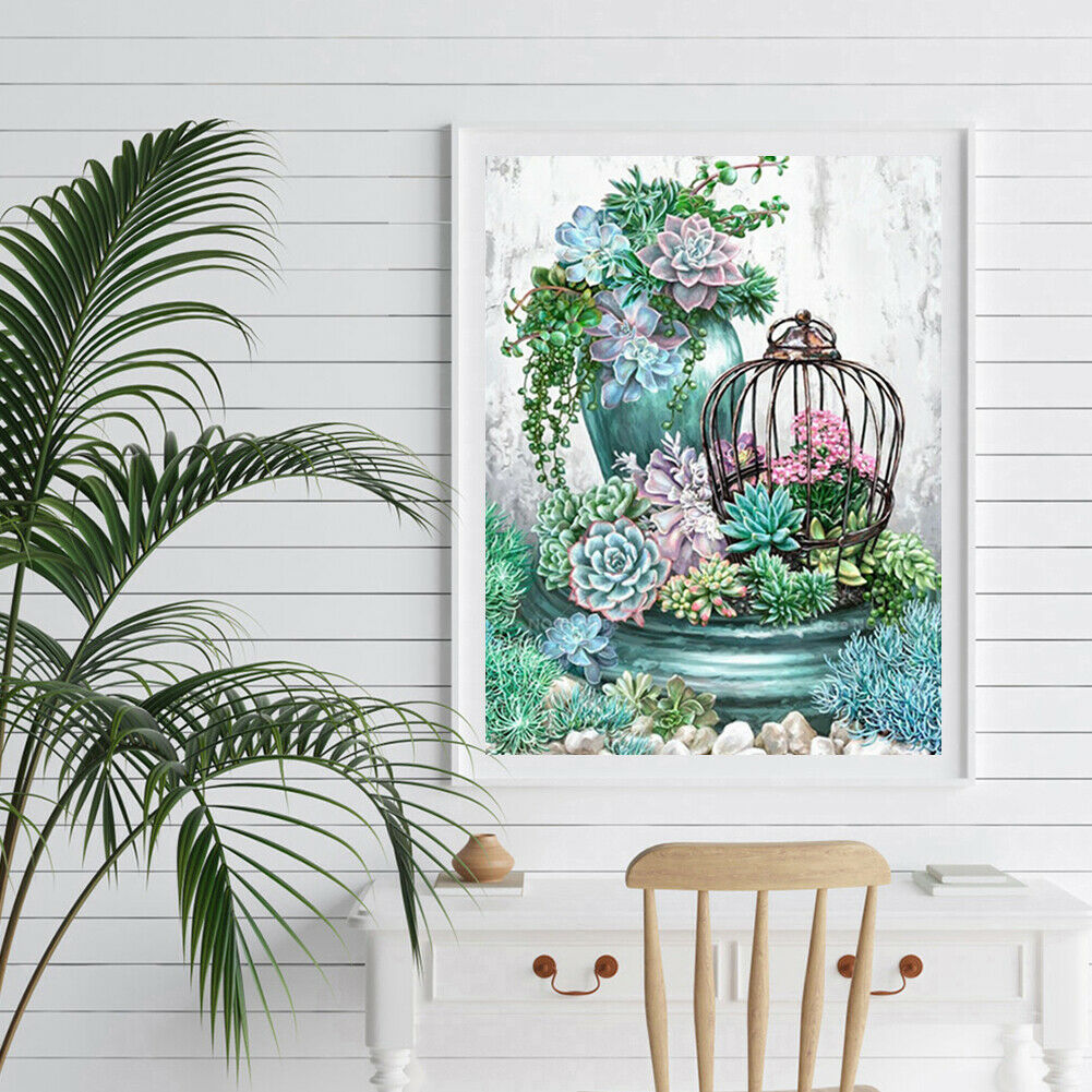 DIY 5D Mosaic Painting Kit Plant Full Drill Square Diamond Drawing Gift @