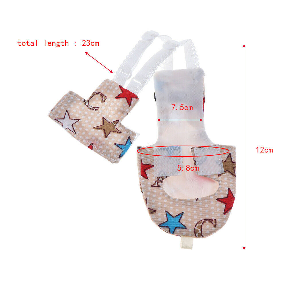 2Pieces Size S Bird Flight Suit Diapers for Macaw, Congo African Greys, Amazons,
