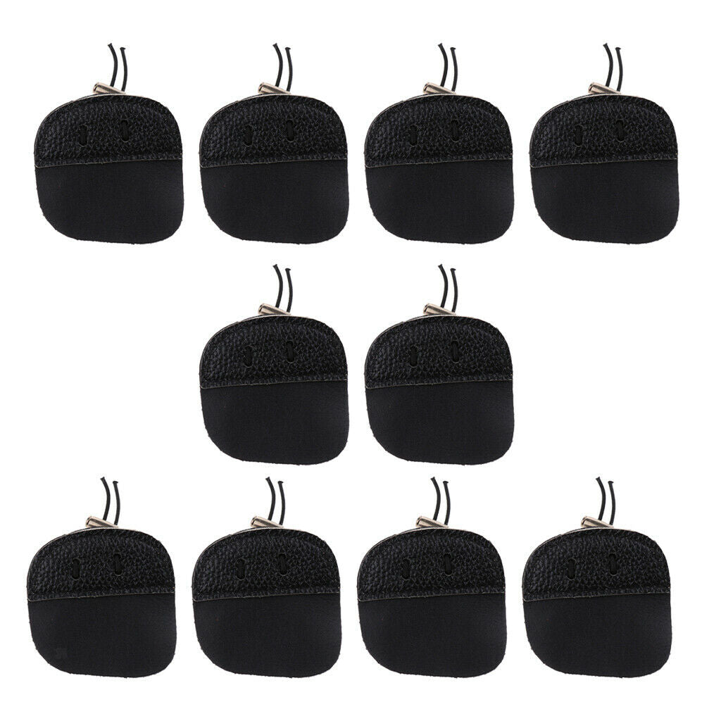 Pack of 10 Leather Archery Finger for Protect Fingers From Hurt, Recurve Bow