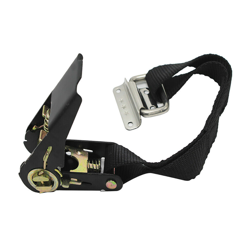 2m Travel Tie Down Strap Ratchet Belt Cargo Lashing Metal Buckle Fastener