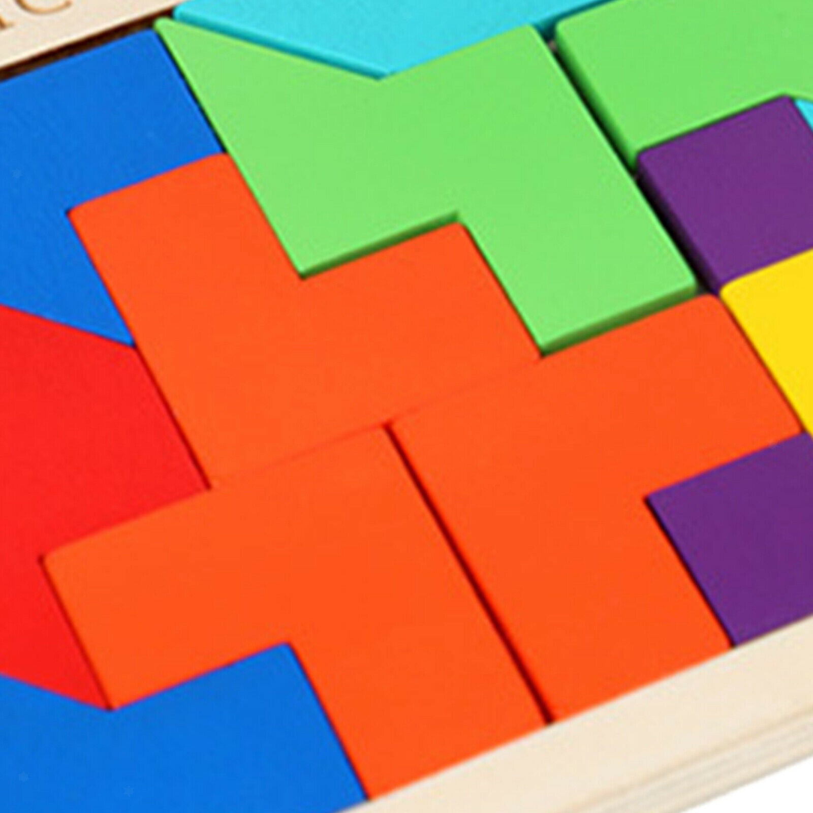 Wood Tangram Puzzle Kids Wood Tangram Puzzle IQ Game Shape Puzzles Brain Teaser