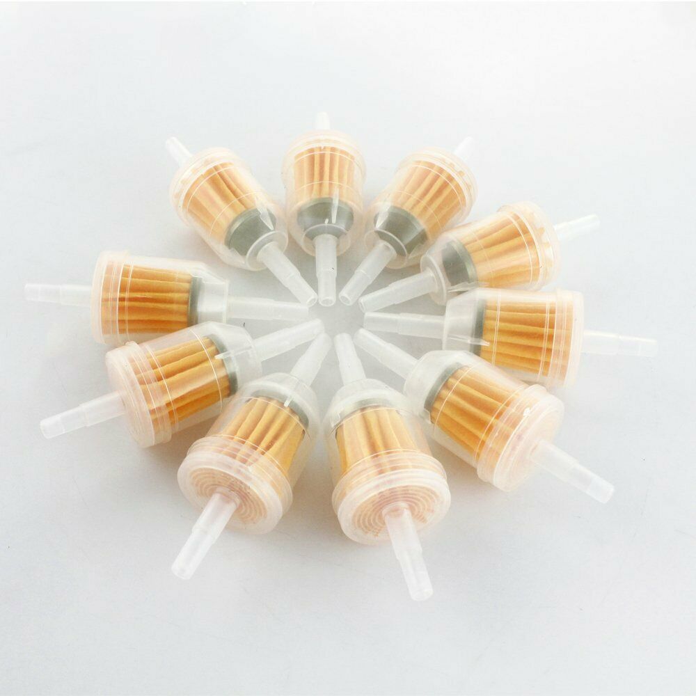 10x 1/4" 6mm/8mm Inline Gas Fuel Filter For HXXda Small Engine Lawn Mower Motor