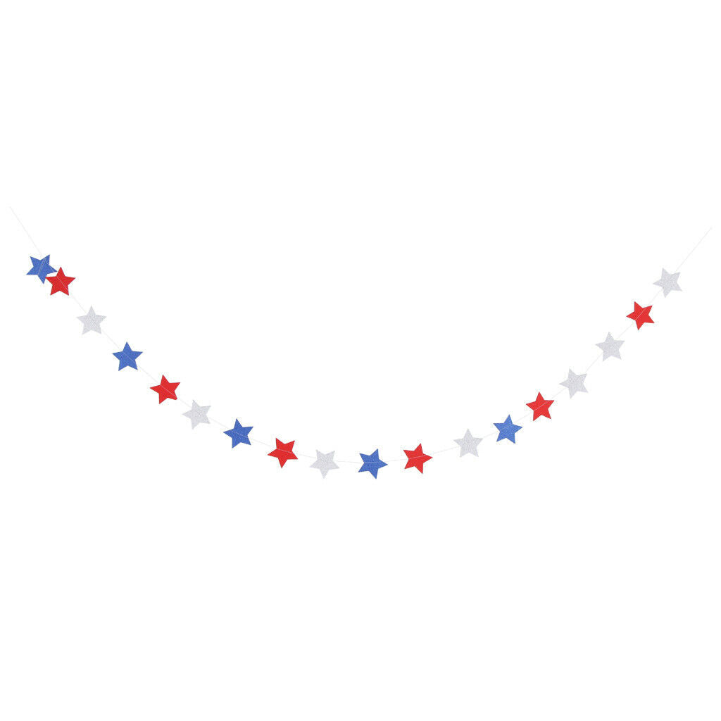 Paper Sparkling Star Garland Bunting Banners Home Party Hanging Decoration