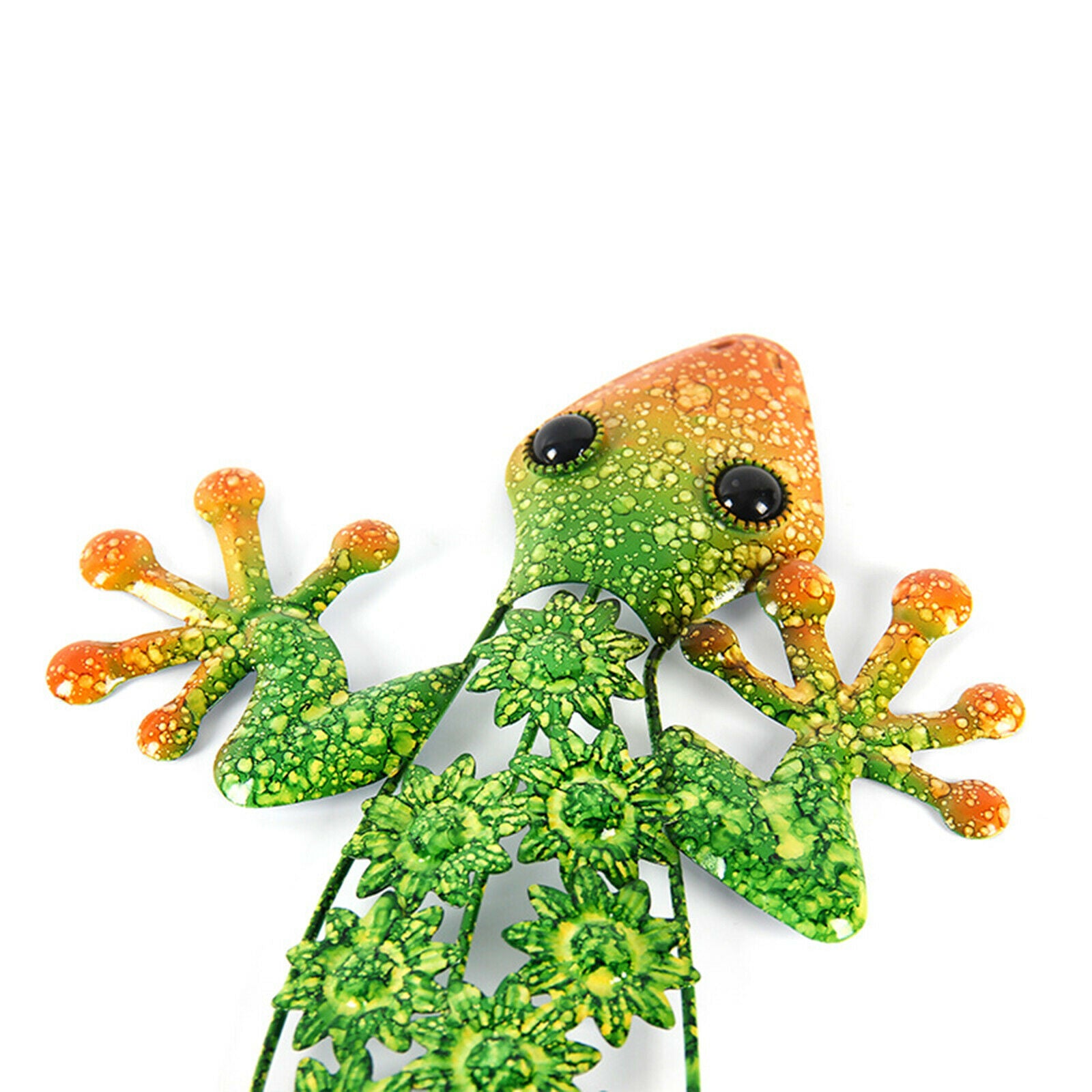Iron Gecko Wall Decorative Lizard for Bedroom Bathroom Garden Fence Ornament