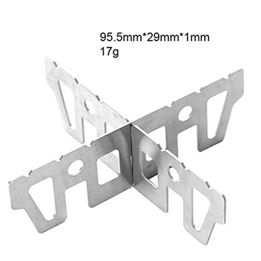 Outdoor Camping Alcohol Stove Stand Rack Spirit Burner Windshield Steel