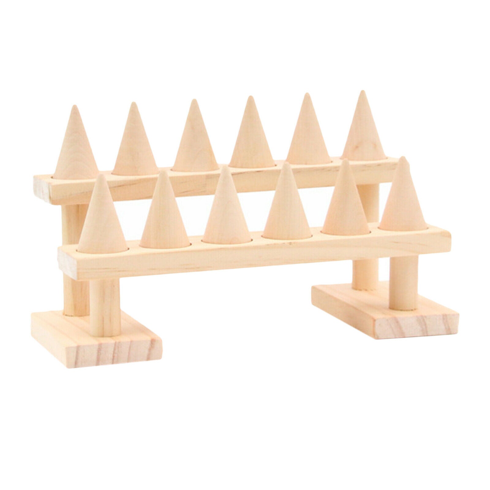 Solid Wood Finger Ring Display Decorative Display Stands for Jewelry Storage