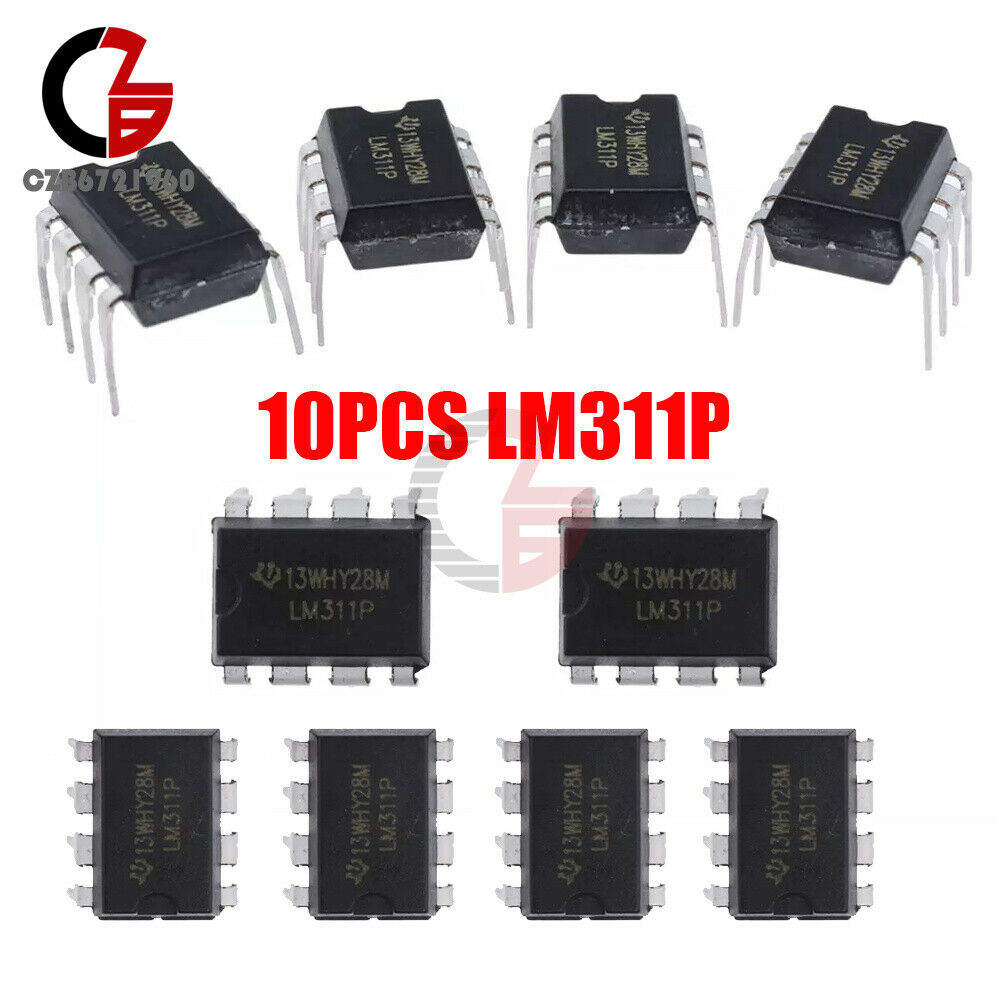 [10Pcs] LM311 LM311P IC DIFF COMP w/ STROBE DIP-8