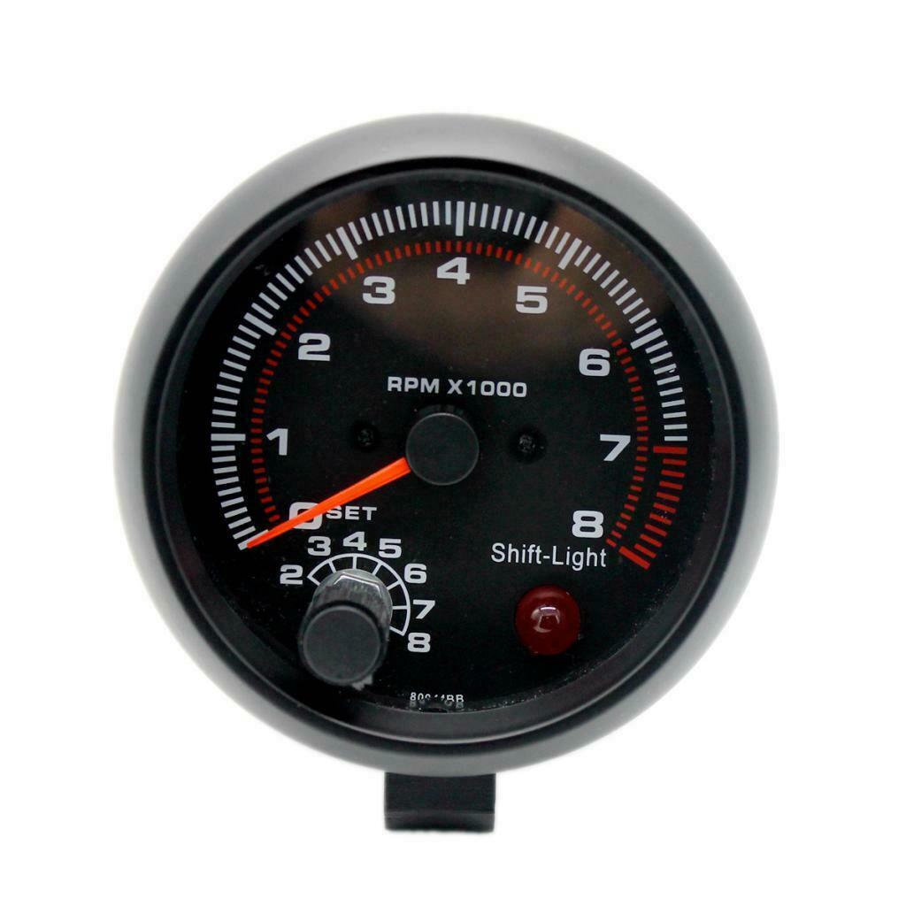 95mm 3.75" Auto Tachometers 0-8000RPM Gauges Car Engine Speed Meters