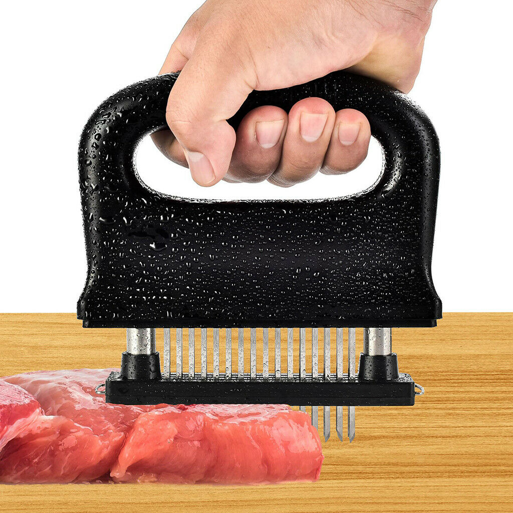 Meat Tenderizer Steak Pork Prongs Cooking Tool - Stainless Steel 48 Needle Blade