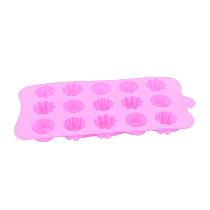 15 Cavity Silicone Flower Rose Chocolate Cake Soap Mold Baking Ice Tray M.l8