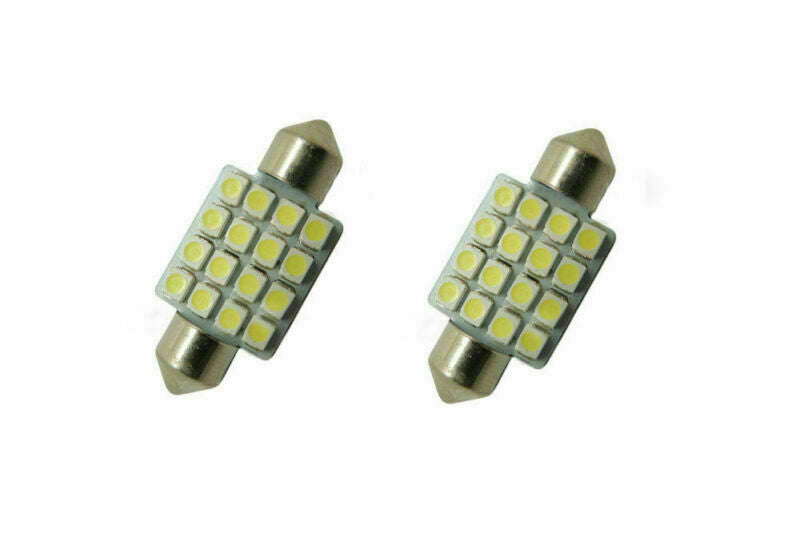 20Pcs White 16-SMD 1.50" 36mm 6418 C5W LED Bulbs For Car License Plate Light