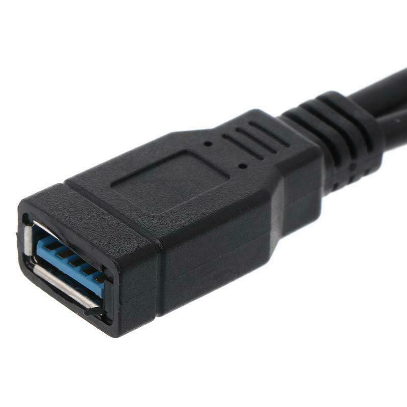 USB 2.0 A Male to USB Female 2 Double Dual Power Supply USB Female Splitter HUB