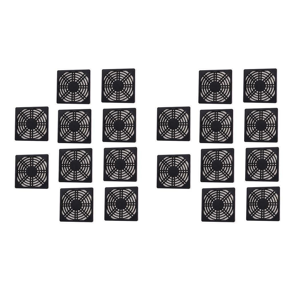 20x Ventilation Protection Grille With Dust Filter For Fan PC Computer Case 8cm
