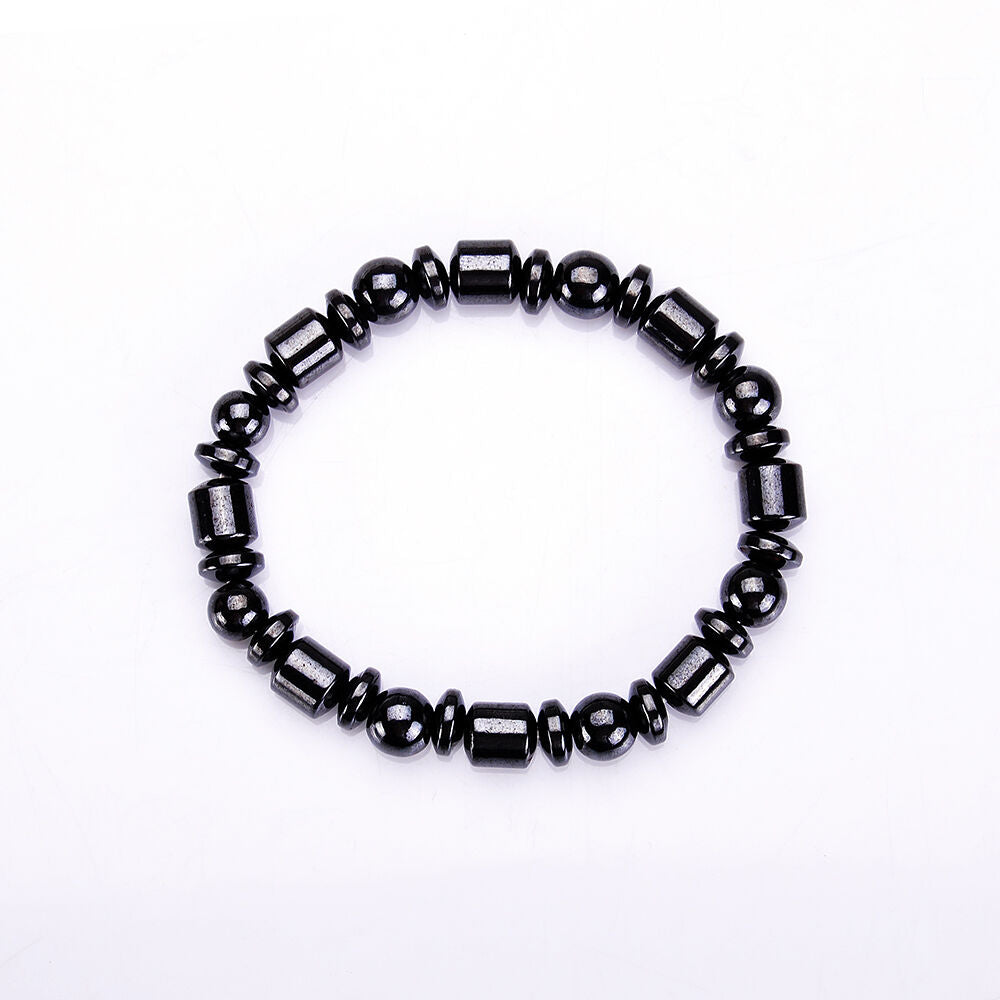 Biomagnetism Magnetic Round Black Magnetic Beaded Bracelet Men Women Health Care