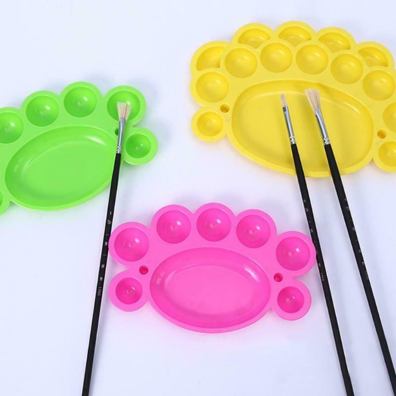 Large Footprint Colorful Paint Tray with 16 Different Wells Ideal for Artists