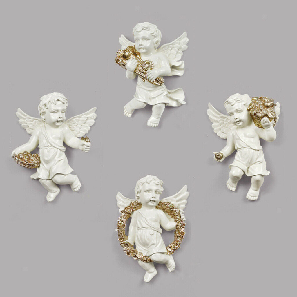 Creative European Cherub Wall Statues Angel Cupid Decor Crafts Living Room
