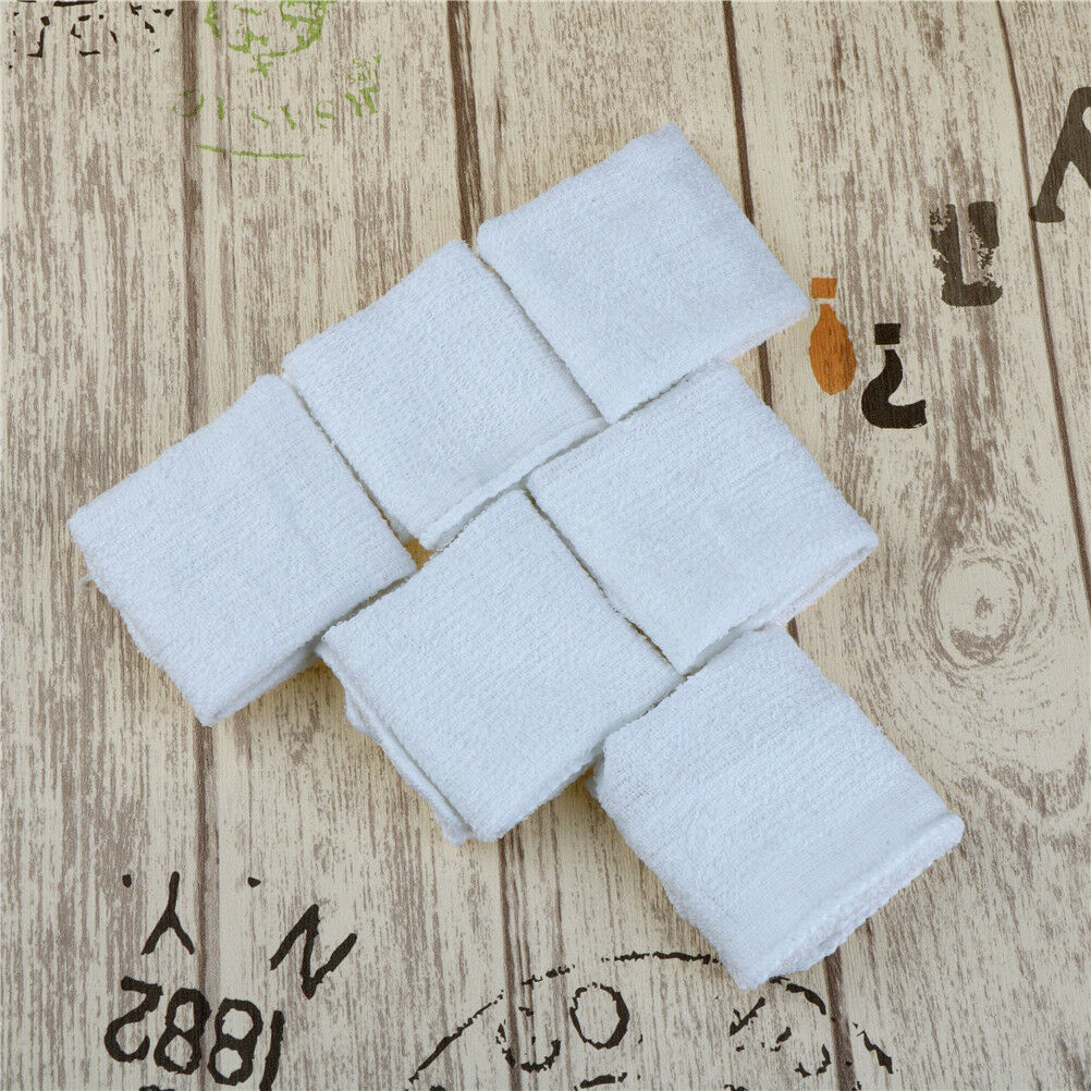Novelty 6pcs White Square Cotton Face Hand Car Cloth Towel House Cleaning BDAU