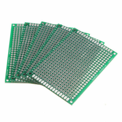 Double Side 5x7cm Printed Circuit PCB Vero Prototyping Track Strip Board 5Pcs
