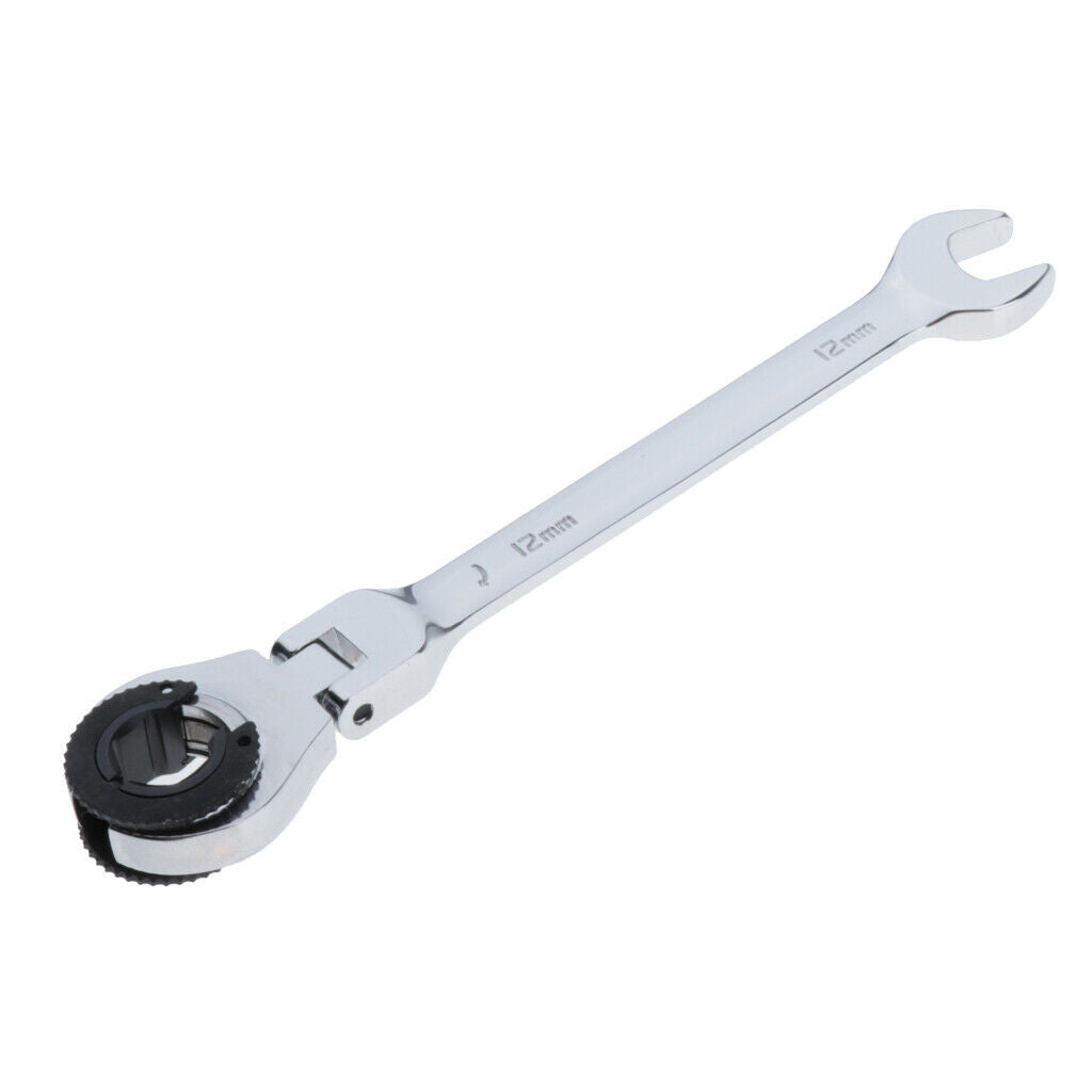 2Pcs/Set Tubing Wrench Oil Heavy-duty Flexible Open Ratchet Wrench 10mm+12mm