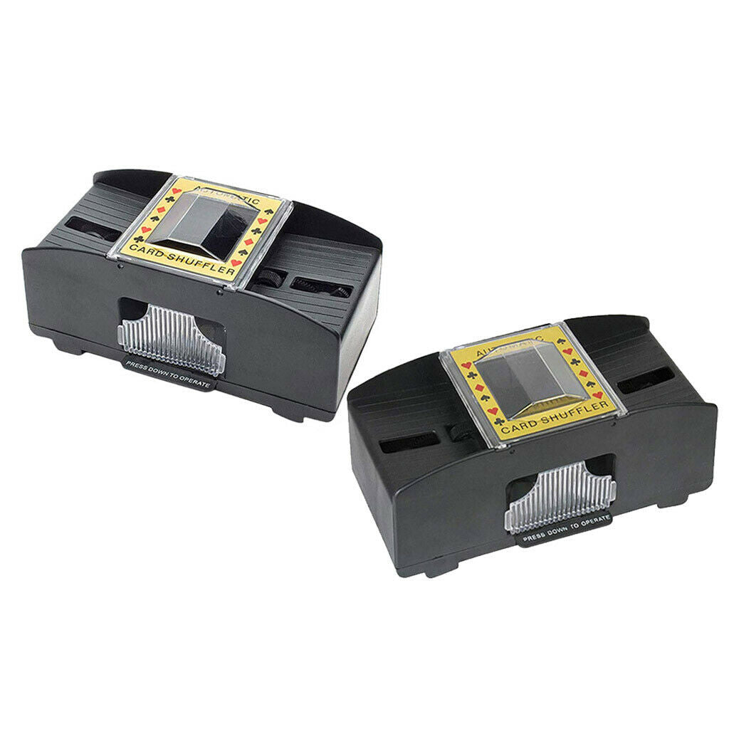 2x Professional Automatic Card Shuffler Home Games Poker Shuffling Machine