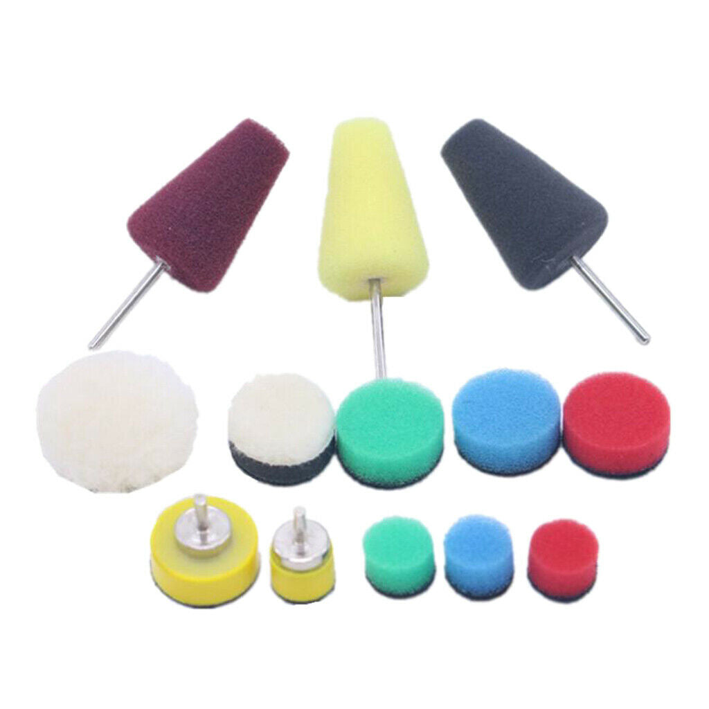 Household Drill Buffing Sponge Pad 13 Pieces Car Wheel Hub Care Accessory