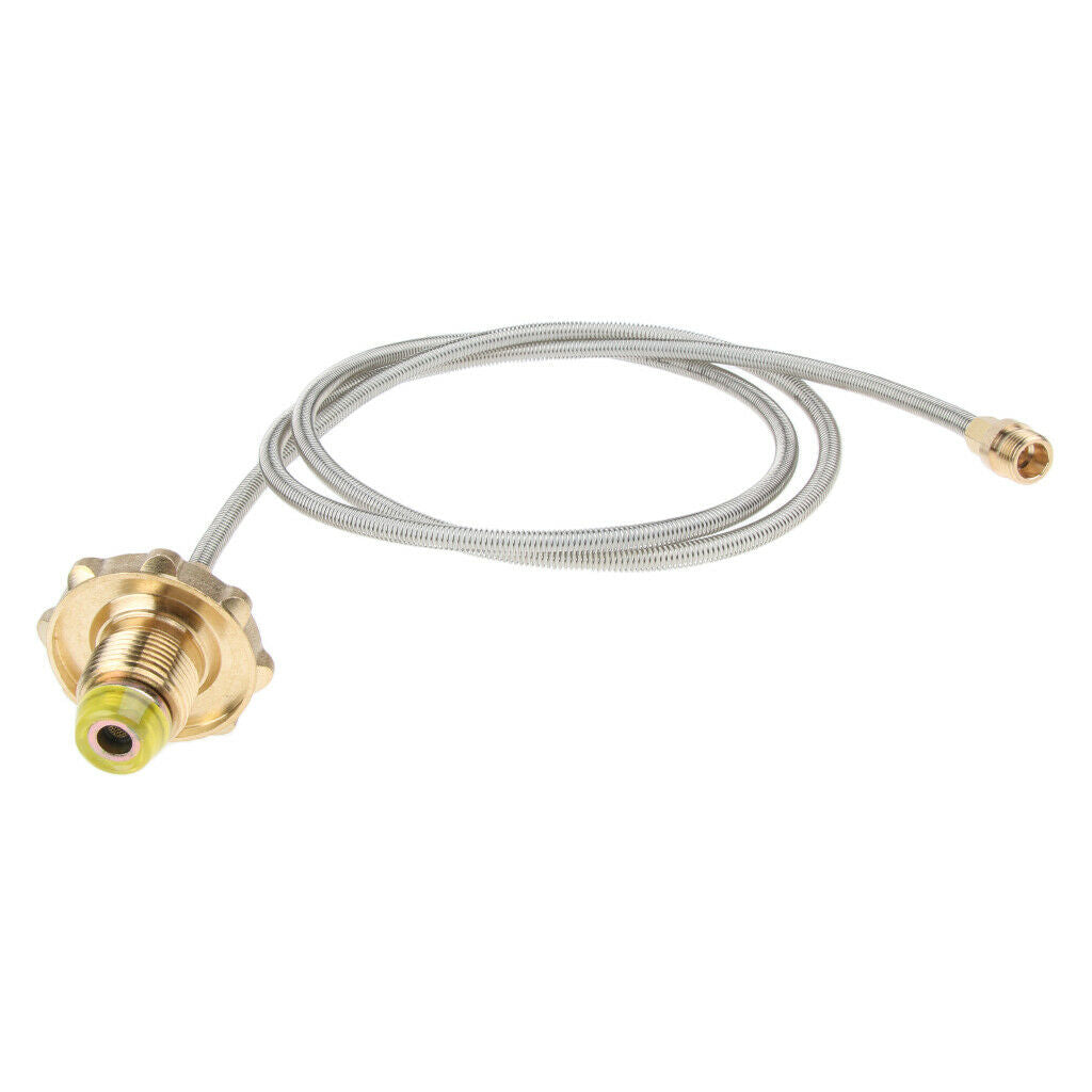 Camping Stove High-Pressure Propane Hose and Adapter for Flat Gas Tank 106cm