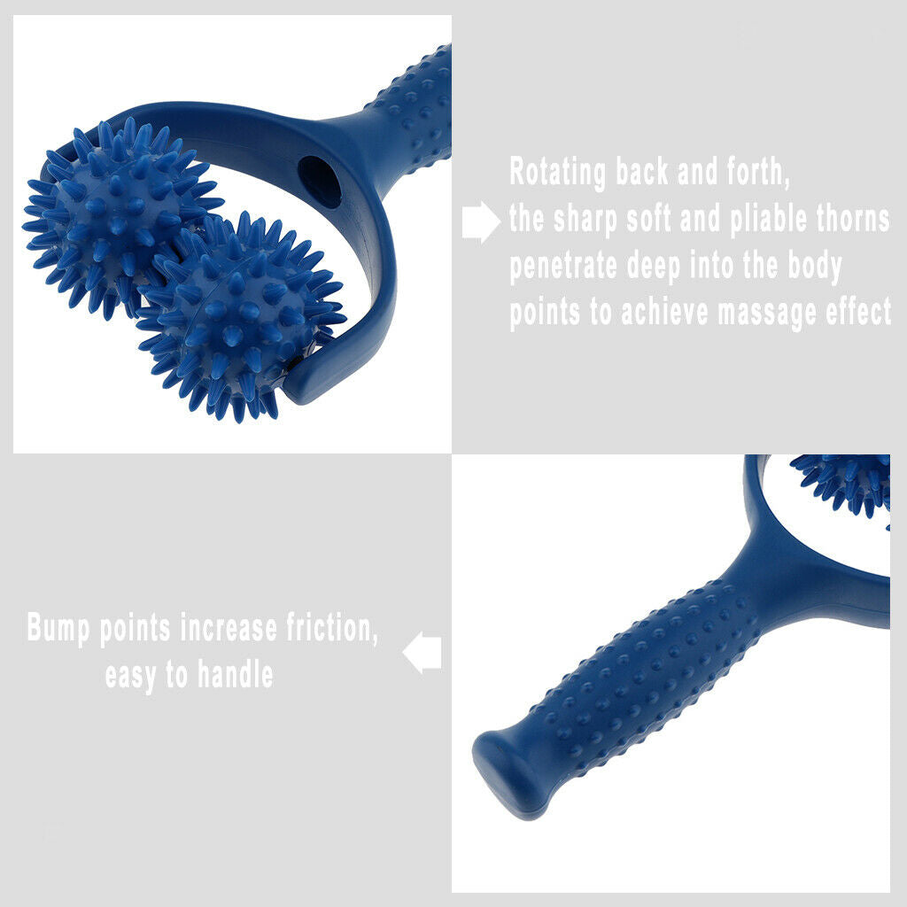 Roller Ball Massager Shoulder Back Neck Foot Spiky Point Self Massage Tools