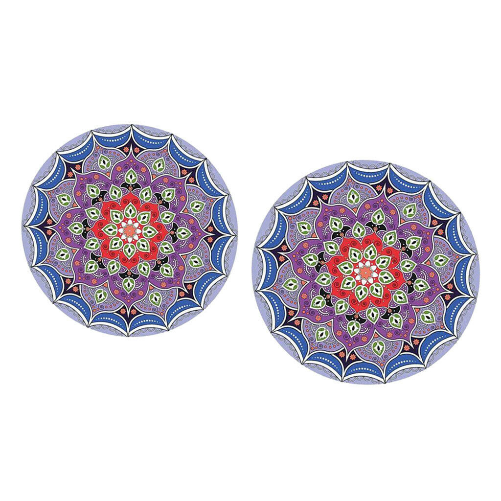 2pcs Polyester Tablecloth Fitted Round Table Cover Cloths Soft Backing