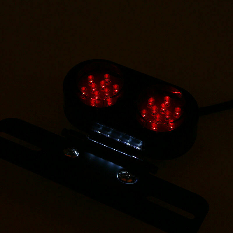 Motorcycle License Plate Holder Rear Brake Stop Tail Light LED Universal Fit BMW