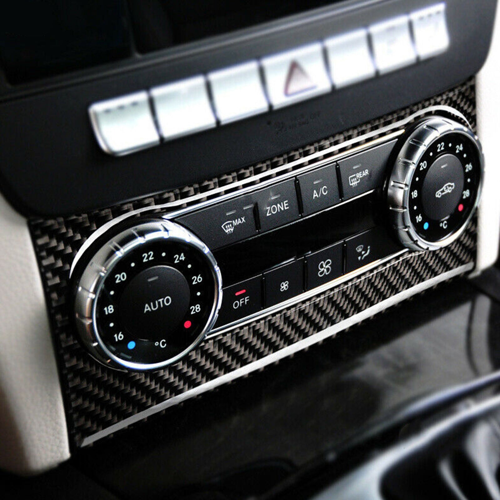 Carbon fiber Air outlet Panel Audio Control Cover For Mercedes Benz C Class W204