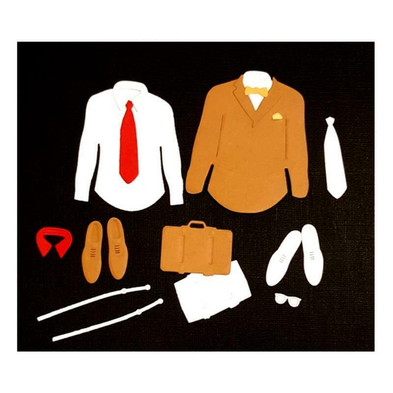 Men's Wear Metal Cutting Dies Stencil DIY Scrapbooking Album Paper Card Template