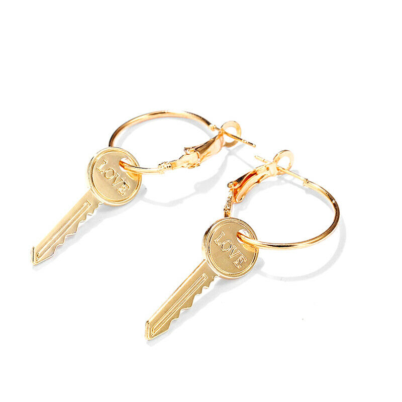Fashion Love Key Drop Dangle Earrings Statement Punk Earrings Women Jewel.l8