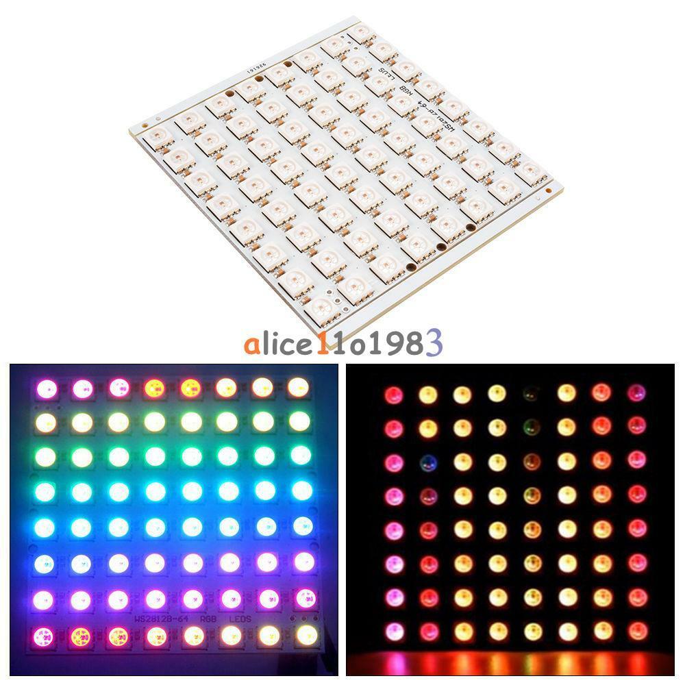 WS2812B 8x8 64-Bit Full Color 5050 RGB LED Lamp Panel Light for Arduino OS857