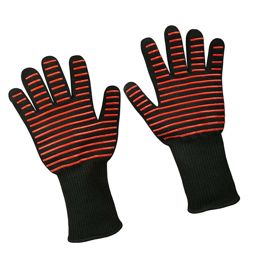 Heavy Duty Oven Mitts Microwave Stove Gloves Hands Fingers Mitten Protectors
