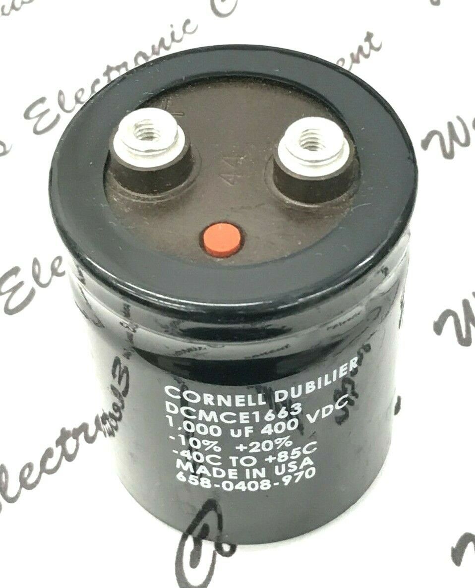1pcs - CDE 1000uF (1000µF) 400V DCMCE1663 Screw Terminal Capacitor- NOS