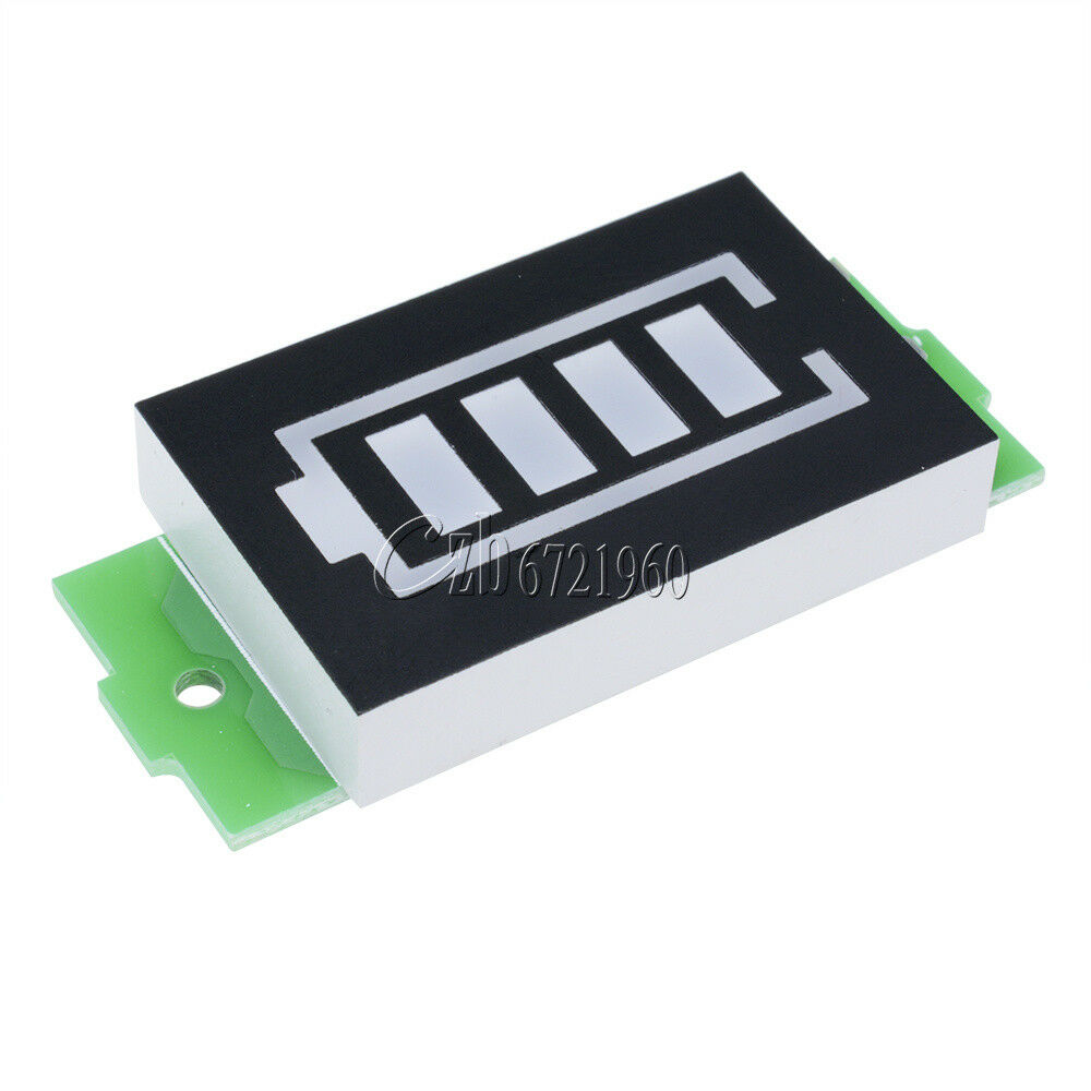 16.8V 4S Lithium Battery Capacity Indicator Module Blue Display Power Tester