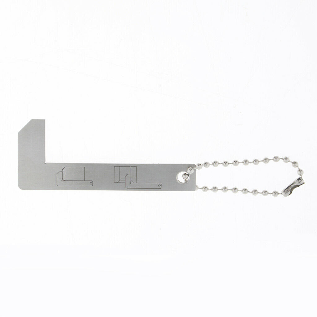 Stainless Steel Chamfer Gauge Chamfering Gage Square Right Angle 90Â° Ruler,