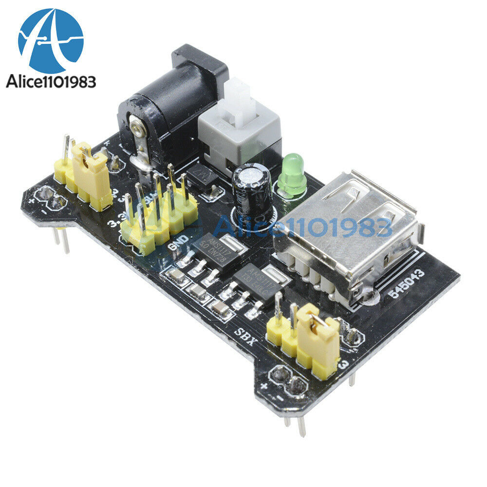 MB102 Breadboard Power Supply Module 3.3V 5V For Arduino  Solderless Breadboard