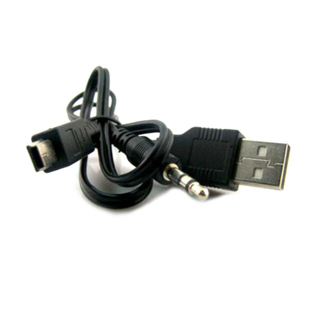 USB2.0 Charging Cord to Mini USB Male 3.5mm Jack Plug Audio Bluetooth Cable OZDD