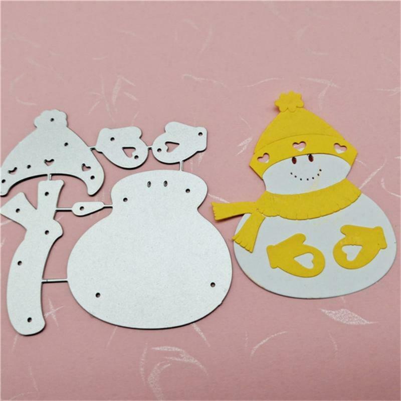 Snowman with Gloves Metal Cutting Dies Christmas Stencil DIY Scrapbook Template